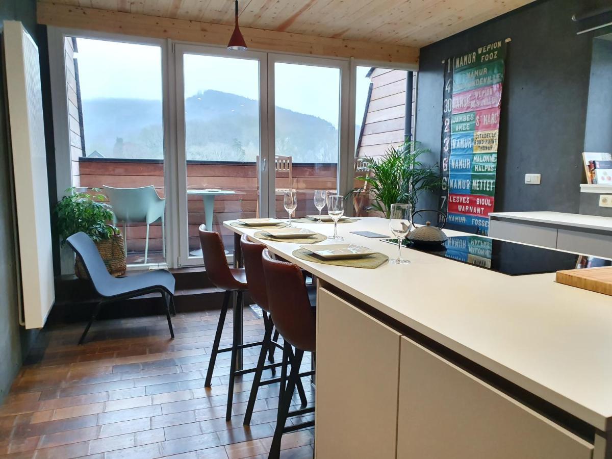Ferienwohnung Vue Sur Meuse Profondeville Exterior foto